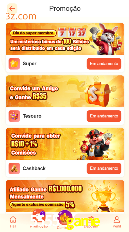 Bônus e Promoções